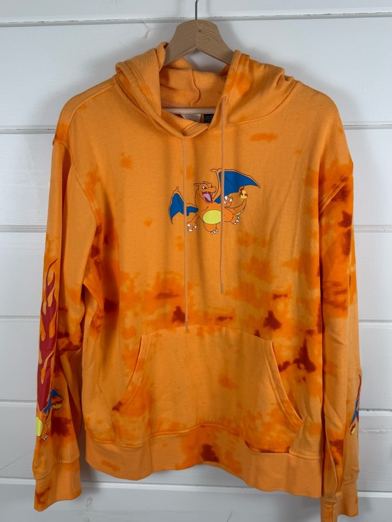 Pokemon Other - Pokemon Charizard Custom Tie Dye Hoodie Orange Fire Graphic Pullover Size Medium